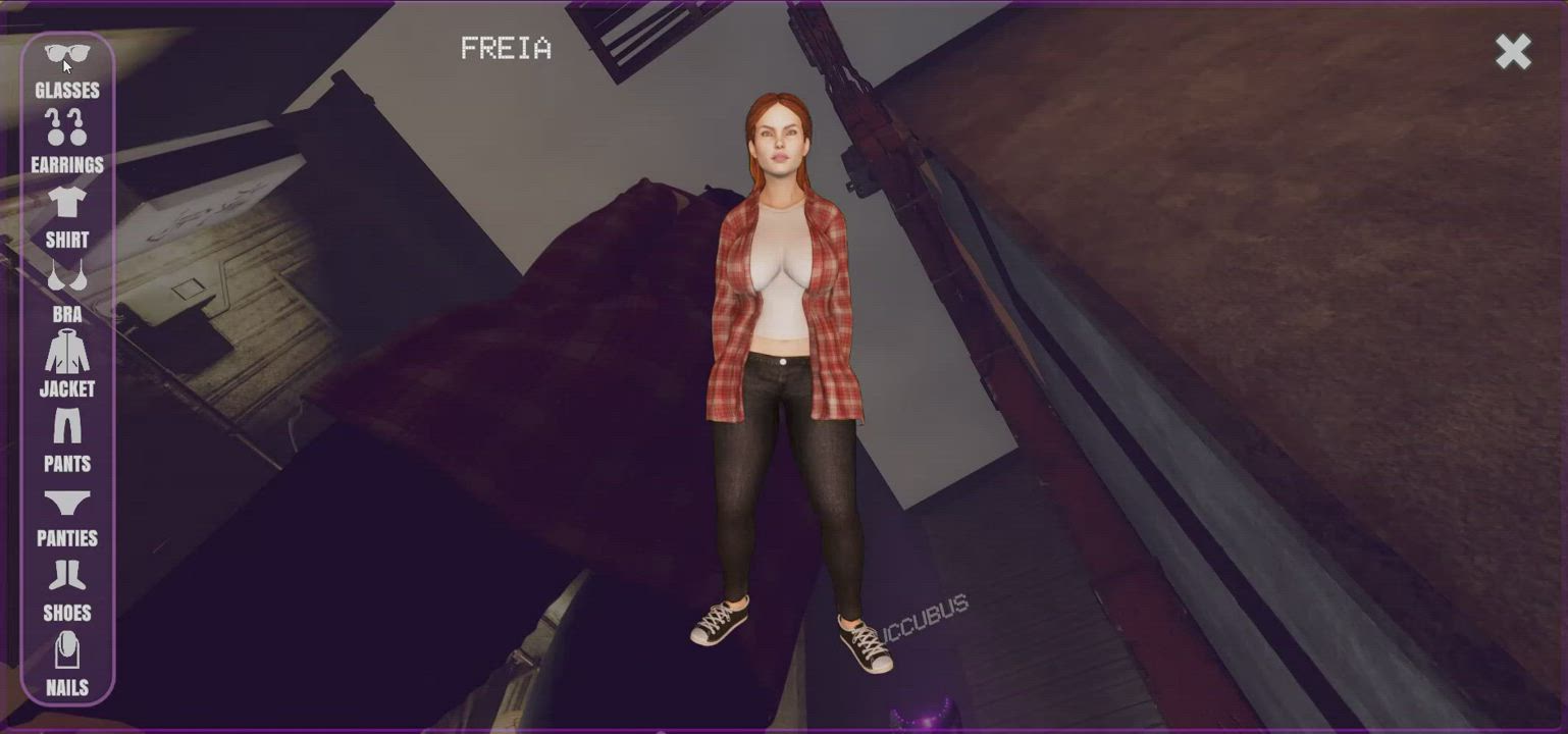 3D Clothed Gamer Girl gif