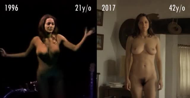 Marion Cotillard 1996 vs 2017 nude comparison - NSFW