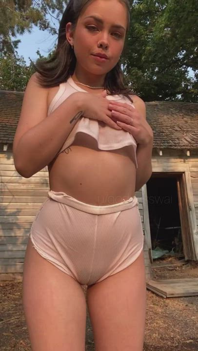 Would you fuck me outside in my yard?
