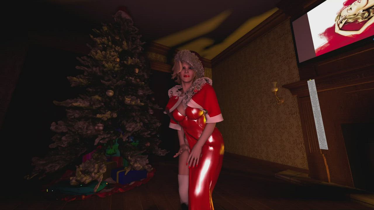 3D Christmas Dancing VR gif