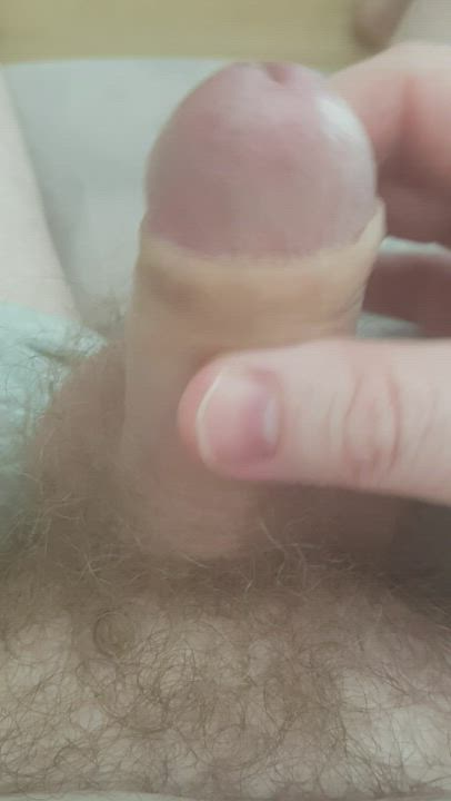 Stroking with precum.