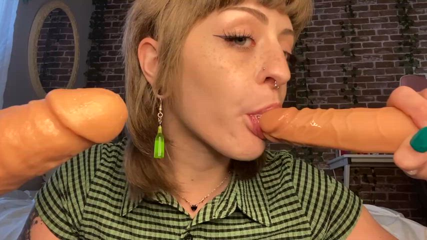 double blowjob double dildo gangbang huge dildo orgy gif