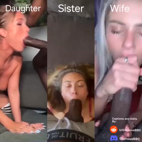 Daughter sister wife 3 cheating whores for BBC