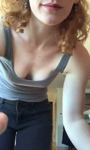 amateur redhead selfie stripping gif