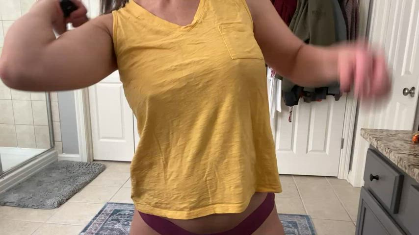 amateur big tits blonde homemade milf wife gif