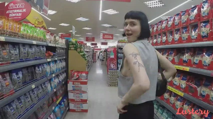 Amateur Exhibitionist Public gif