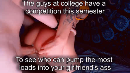 They chose the easiest slut at college.... (Anal)