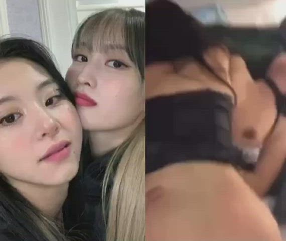 asian doggystyle japanese korean split screen porn teen threesome gif