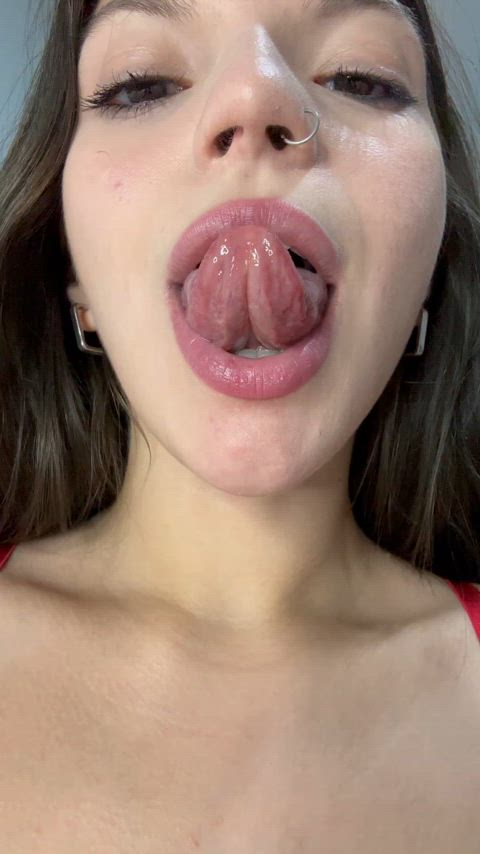 long tongue tongue tongue fetish gif