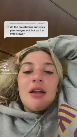 Eye Contact JOI TikTok Tongue Fetish gif