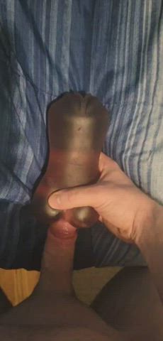 bwc male masturbation sex toy solo thick cock gif