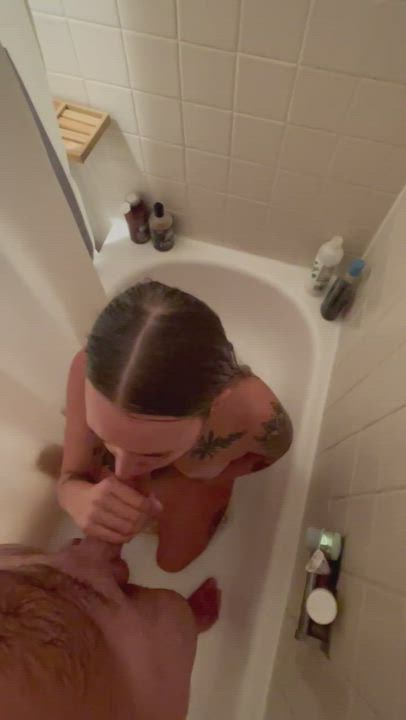 Blowjob Fingering Masturbating Shower gif