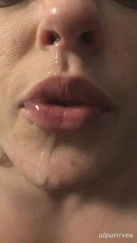 amateur cheating cuckold cum in mouth cum swallow cumshot facial hotwife swallowing