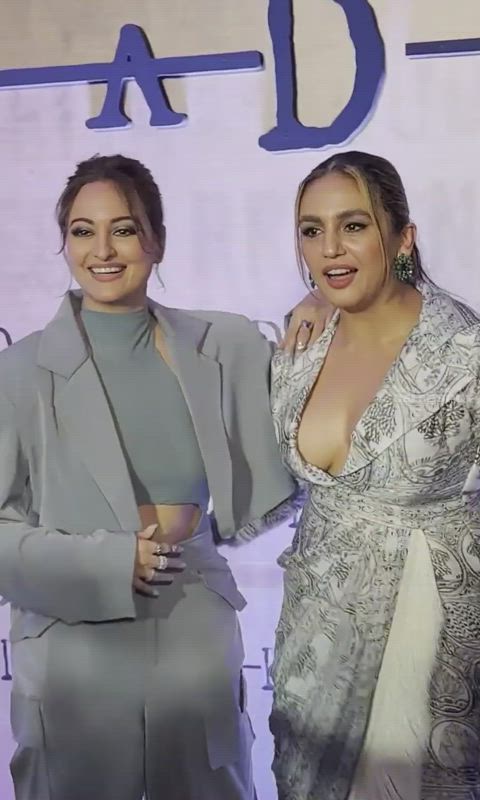 Huma Qureshi and Sonakshi Sinha Squishing their Boobs Against Each other 😳🥵