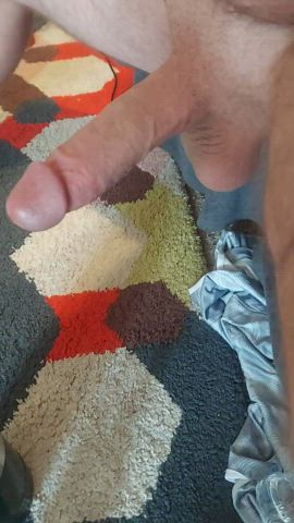 big balls big dick bouncing cock tease thick cock flexing gif