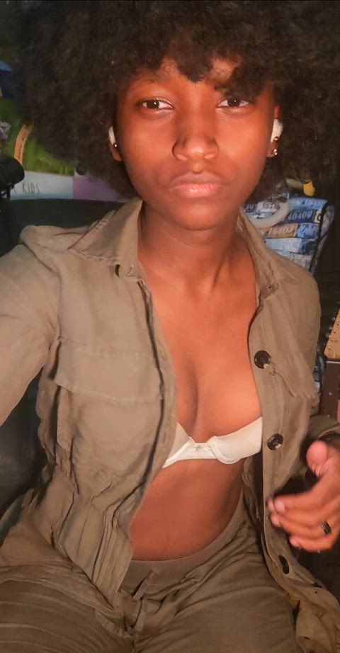 bra ebony flashing trans trans woman gif