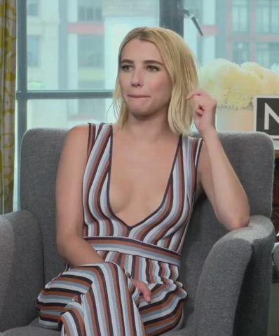 cleavage emma roberts sexy gif