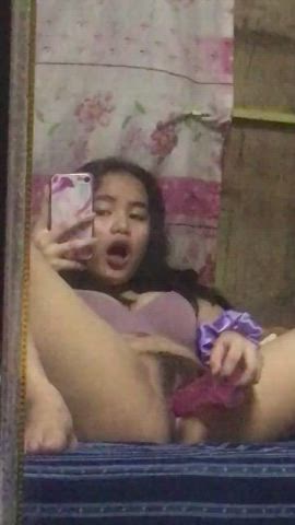 Dildo Indonesian Masturbating gif