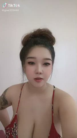 Asian Big Tits Teen TikTok gif