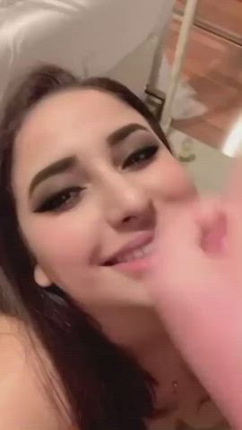 cum cum in mouth cumshot dripping eye contact facial messy spit gif