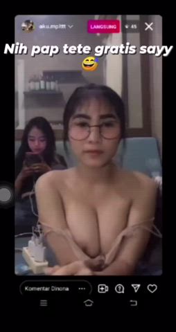 Ahegao Nipslip Small Tits Smoking gif