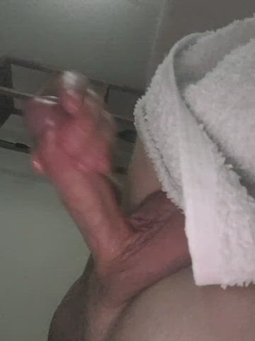 Amateur BWC Big Dick Close Up Cock Cock Worship Male Masturbation Oiled Stretching