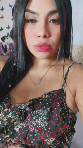 bed sex big ass cute doll latina lips long hair nails small tits gif