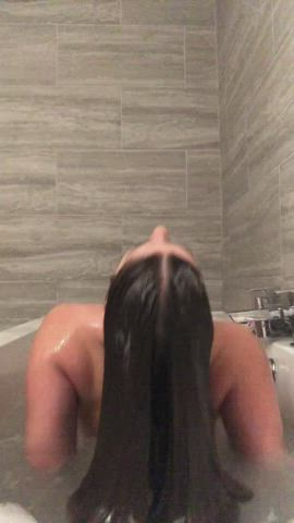 bathtub brunette milf gif