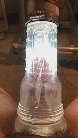 cum fleshlight fuck machine fucking machine hands free jerk off masturbating gif