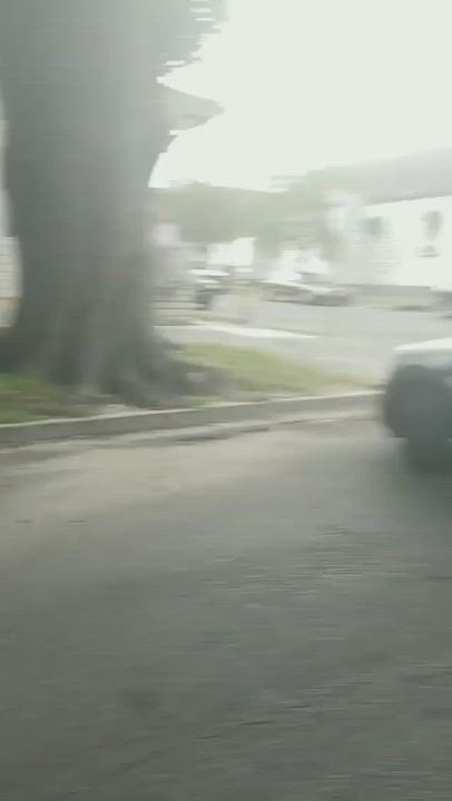 Adorable moon on a New Orleans' street