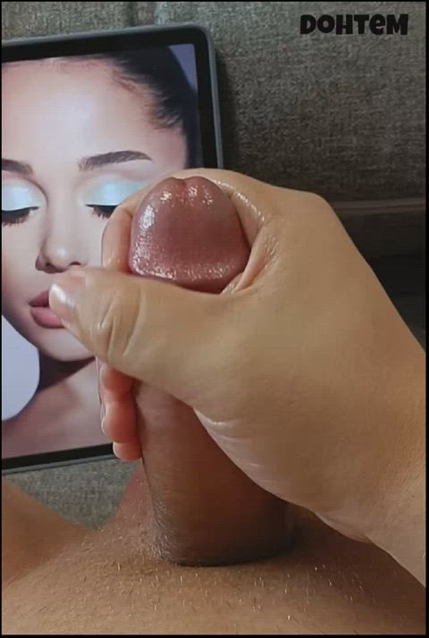 ariana grande babecock big dick celebrity cumshot edging jerk off male masturbation