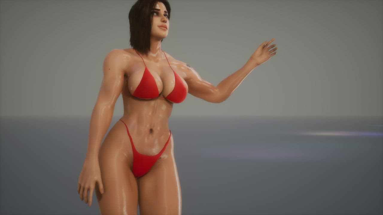3D Big Tits Bikini Bouncing Tits Dancing gif