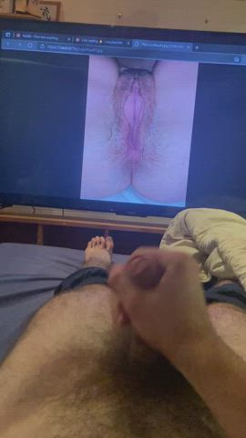 hairy cock male masturbation tribute gif