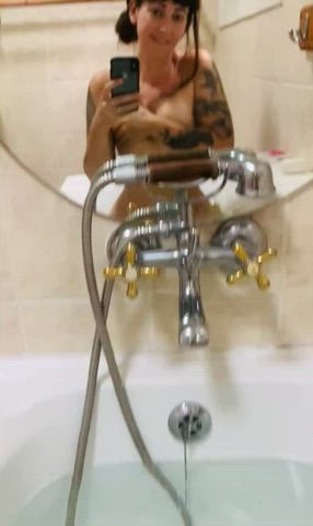 bathtub brunette tattoo tattedphysique gif