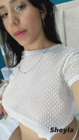 amateur big tits boobs homemade latina nsfw onlyfans petite gif