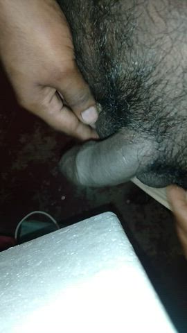 Close Up Homemade Object Insertion Penis Solo gif