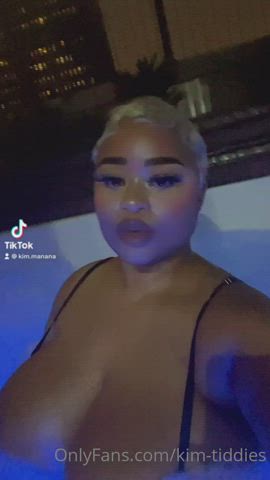 big tits boobs busty huge tits pool gif