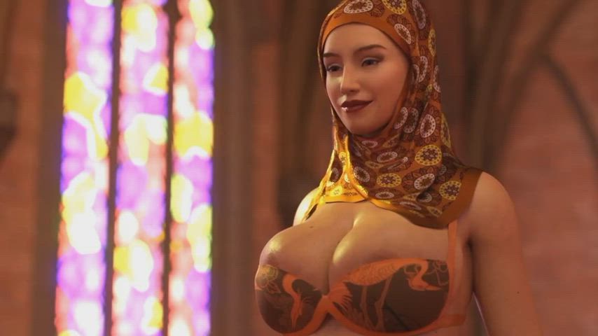 3d animation anime arab big ass cartoon dancing futanari hijab muslim gif