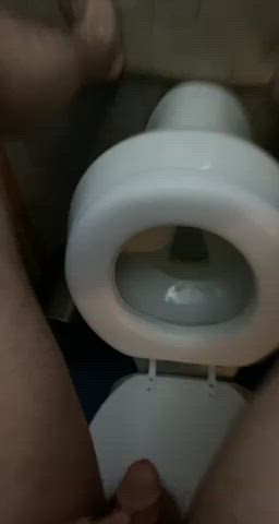 Ass Big Dick Pee Peeing Piss Pissing Toilet gif