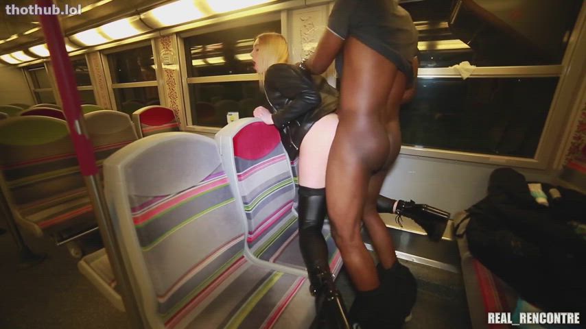 ass bbc blonde brunette public gif