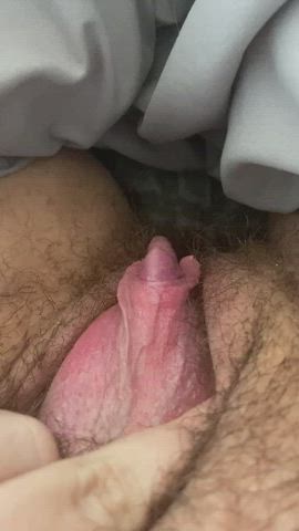 clit rubbing close up ftm gif