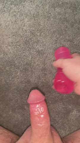 Big Dick Male Masturbation Toy gif