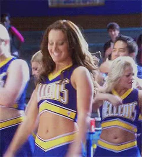 ashley tisdale cheerleader cheerleaders college dance uniform gif