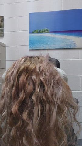 curly hair fetish long hair gif
