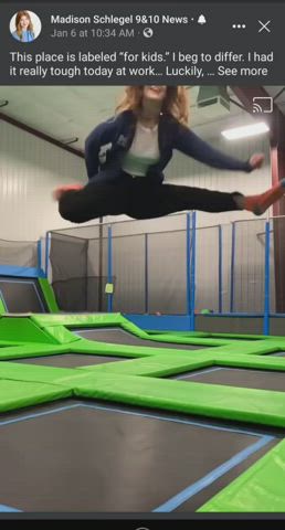 Madison Schlegel CBS 9 and 10 News Northern Michigan trampoline