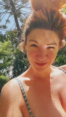 brazilian celebrity cleavage natural tits pretty redhead sensual gif