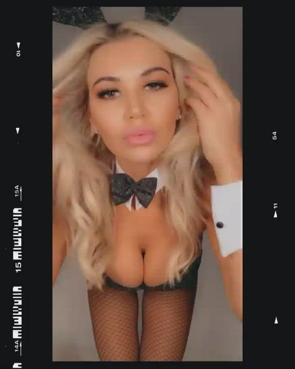 Big Tits Blonde Bunny gif