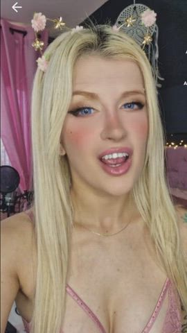 ahegao big ass big tits blonde cosplay kitty schoolgirl gif