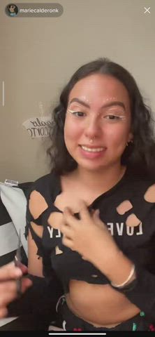 Boobs Nipslip TikTok gif