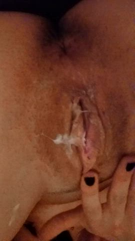 leaving some evidance for hubby so he knows for sure my bull took care of me